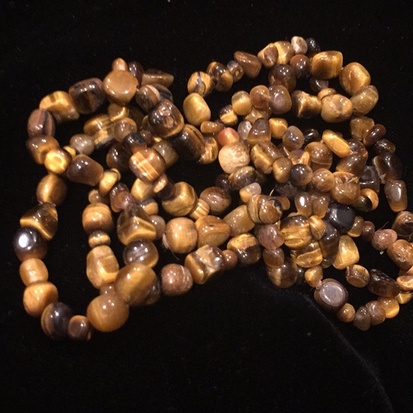 Eye of the TIGER Bead Necklace 34” long - Picture 1 of 8